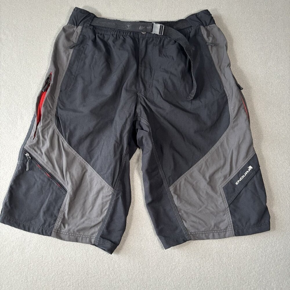 Endura Hummvee Mens Shorts Size XL Black II MTB Baggy Cycling Nylon Pockets Bike